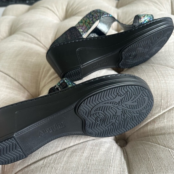 Alegria Black Sandals Comfortable Slip-On - Picture 2 of 6